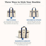 CANVAS BOATKIN SOLID NAVY Delivery July 15th, 2026