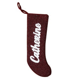 CUSTOM BEADED STOCKING ARIAL FONT