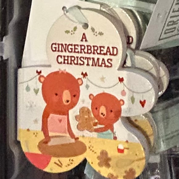 GIFT TAG A GINGERBREAD CHRISTMAS BOARD BOOK-ORNAMENT-TAG
