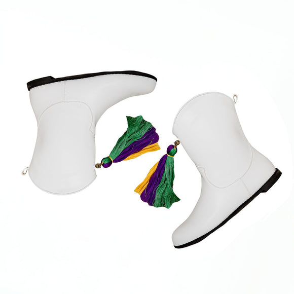 KIDS MAJORETTE BOOTS WITH TASSELS