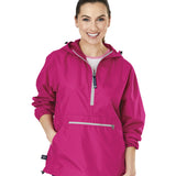 MONOGRAM HOT PINK ADULT  RAIN PULLOVER