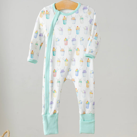SNOWBALL ZIP ONESIE PJs
