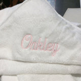 MONOGRAM HOODED TERRY HOODED TOWEL & BATH GLOVE SET
