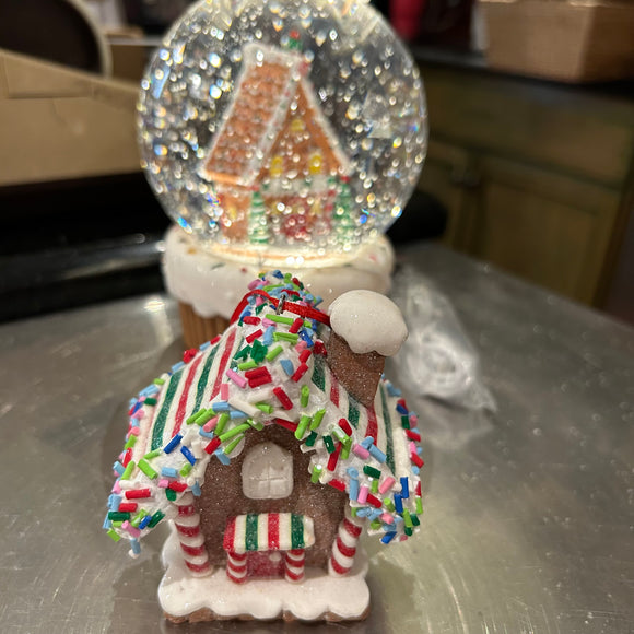 LIGHTED SPINNING SNOW GLOBE