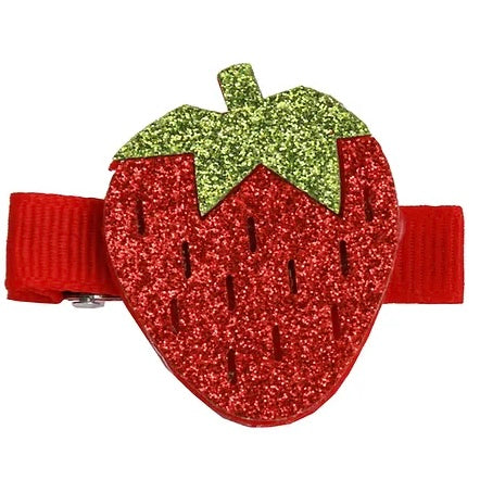 STRAWBERRY GLITTER HAIRCLIP