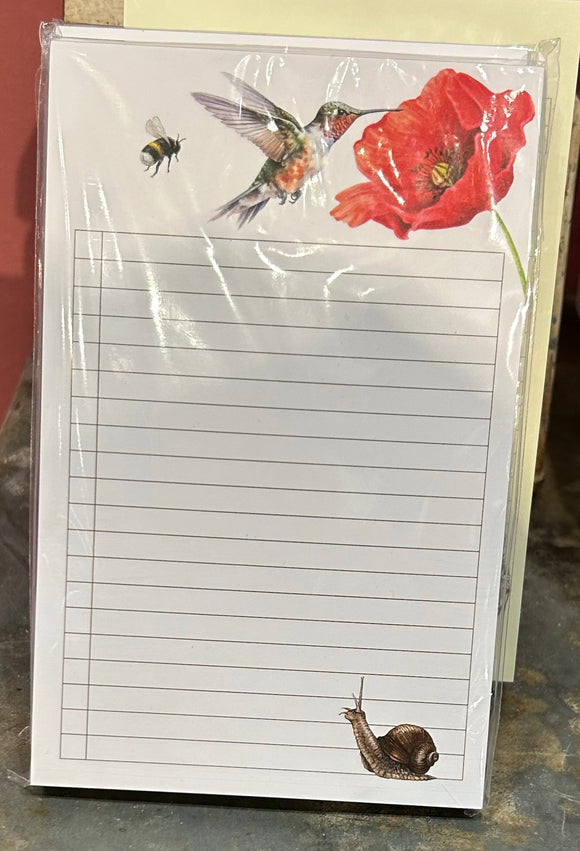 HUMMINGBIRD NOTEPAD