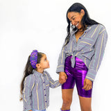 MARDI GRAS ADULT STRIPE SHIRT