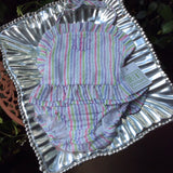 1PC SWIM SUIT MULTI STRIPE SEERSUCKER