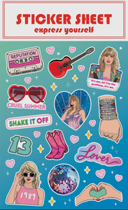 TAYLOR SWIFT STICKER SHEET