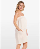 MONOGRAM WAFFLE BEIGE BATH WRAP