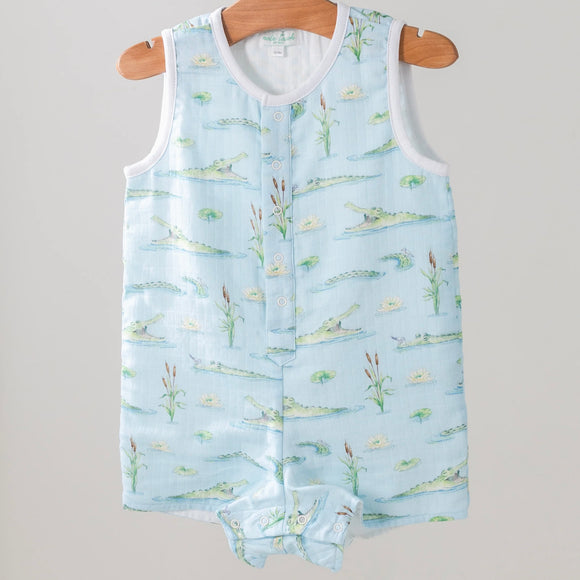 GATOR MUSLIN PRINTED ROMPER