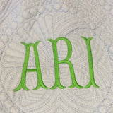 MONOGRAM COTTON QUILT BABY BLANKET