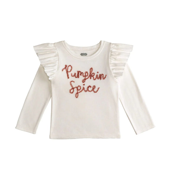 MUD PIE IVORY PUMPKIN SPICE TINSEL TEE