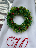 BEADED CHRISTMAS WREATH NAPKIN RING