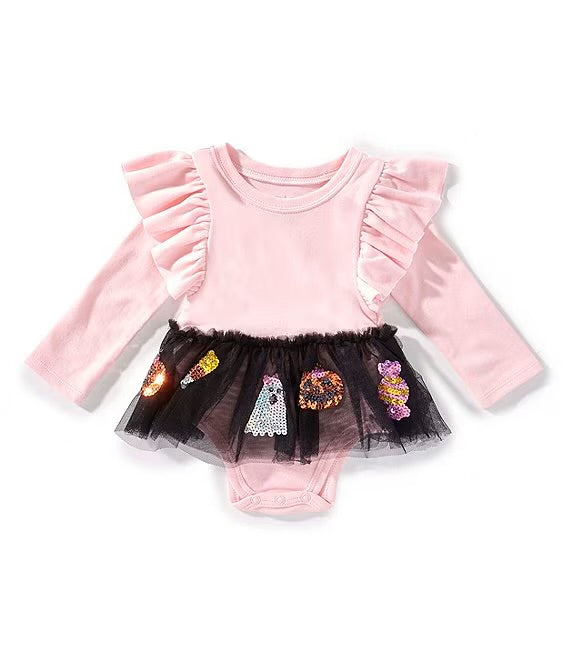MUD PIE SEQUIN HALLOWEEN TUTU BODYSUIT