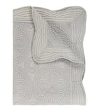 Heirloom Quilt - Baby Quilt Blanket Monogram: Blue