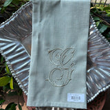 EMBROIDERED INITIAL KITCHEN TOWEL