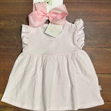 MONOGRAM STRIPE KNIT PICOT TRIM DRESS by PATY