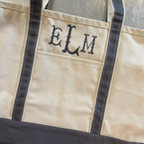 MONOGRAM CANVAS LARGE TOTE BAG