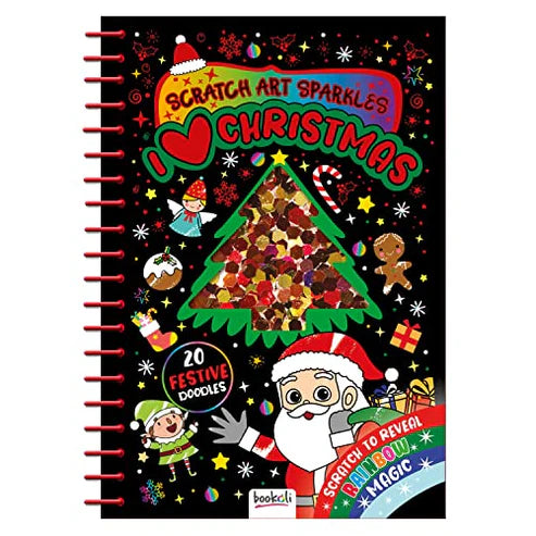 SCRATCH ART SPARKLES I LOVE CHRISTMAS