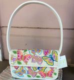 BEADED SHOULDER BAG BUTTERFLIES