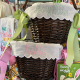 EMBROIDERED EASTER BASKET