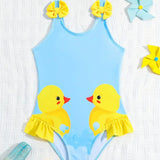 DUCK PRINT 1PC SWIM SUIT