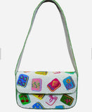 MAHJONG TILE BEADED SHOULDER BAG