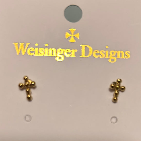 EARRINGS TINY CROSS