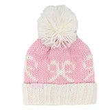 KNIT POM POM CAP WITH BOW TODDLER
