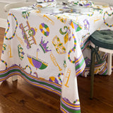 MARDI GRAS PRINT TABLECLOTH