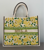 BEADED CUSTOM LEMONS TOTE