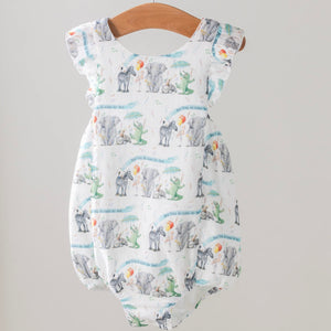 ZOO THEY ALL ASKED FOR YOU SUNSUIT PRINTED MUSLIN
