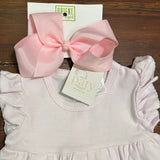 MONOGRAM STRIPE KNIT PICOT TRIM DRESS by PATY