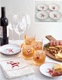 SANTA APPETIZER PLATES S/4