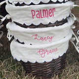 EMBROIDERED EASTER BASKET