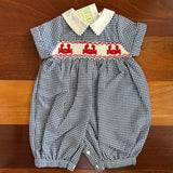 SMOCKED CRAB ROMPER