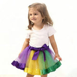 MARDI GRAS SATIN TRIM KIDS TUTU