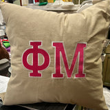 EMBROIDERED SORORITY BIG  PILLOW