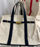 CANVAS BOATKIN IVORY/BLACK Delivery July 15th, 2026