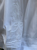 HEART AND BOW WHITE CHRISTENING GOWN WITH BONNET AND SLIP