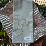 EMBROIDERED INITIAL KITCHEN TOWEL