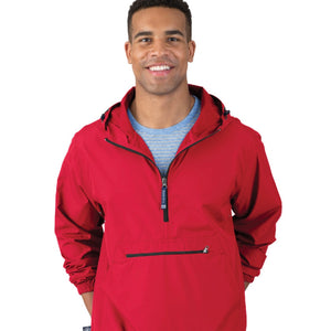 MONOGRAM RED ADULT RAIN PULLOVER