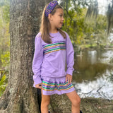 MARDI GRAS SEQUIN GIRLS KNIT SKORT