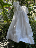 HEART AND BOW WHITE CHRISTENING GOWN WITH BONNET AND SLIP