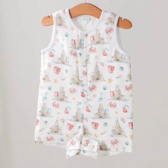 SANDCASTLE MUSLIN PRINTED ROMPER
