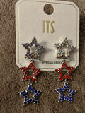 RHINESTONE STARS EARRINGS