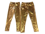 MARDI GRAS KIDS METALLIC GOLD LEGGINGS