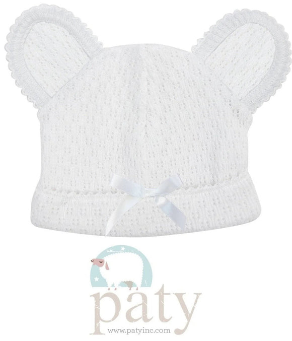 LAYETTE BOUCLE CAP WITH EARS