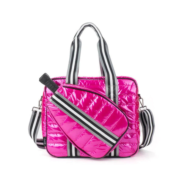 PUFFER PICKLEBALL LARGE TOTE HOT PINK